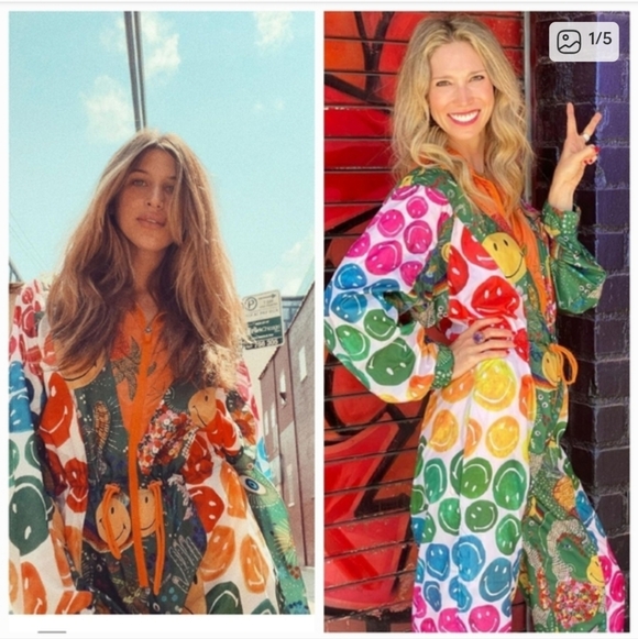 FARM Rio Pants - Farm Rio Smiley Windbreaker Jumpsuit